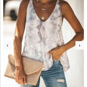 Snake print cami